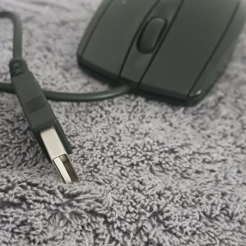 HP Plug and Play Black Wired USB Optical Mouse 2 Button with Scroll